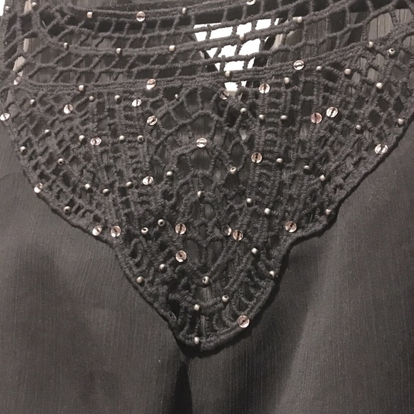 Dex Black Beaded Detail Blouson Dress - Picture 11 of 12